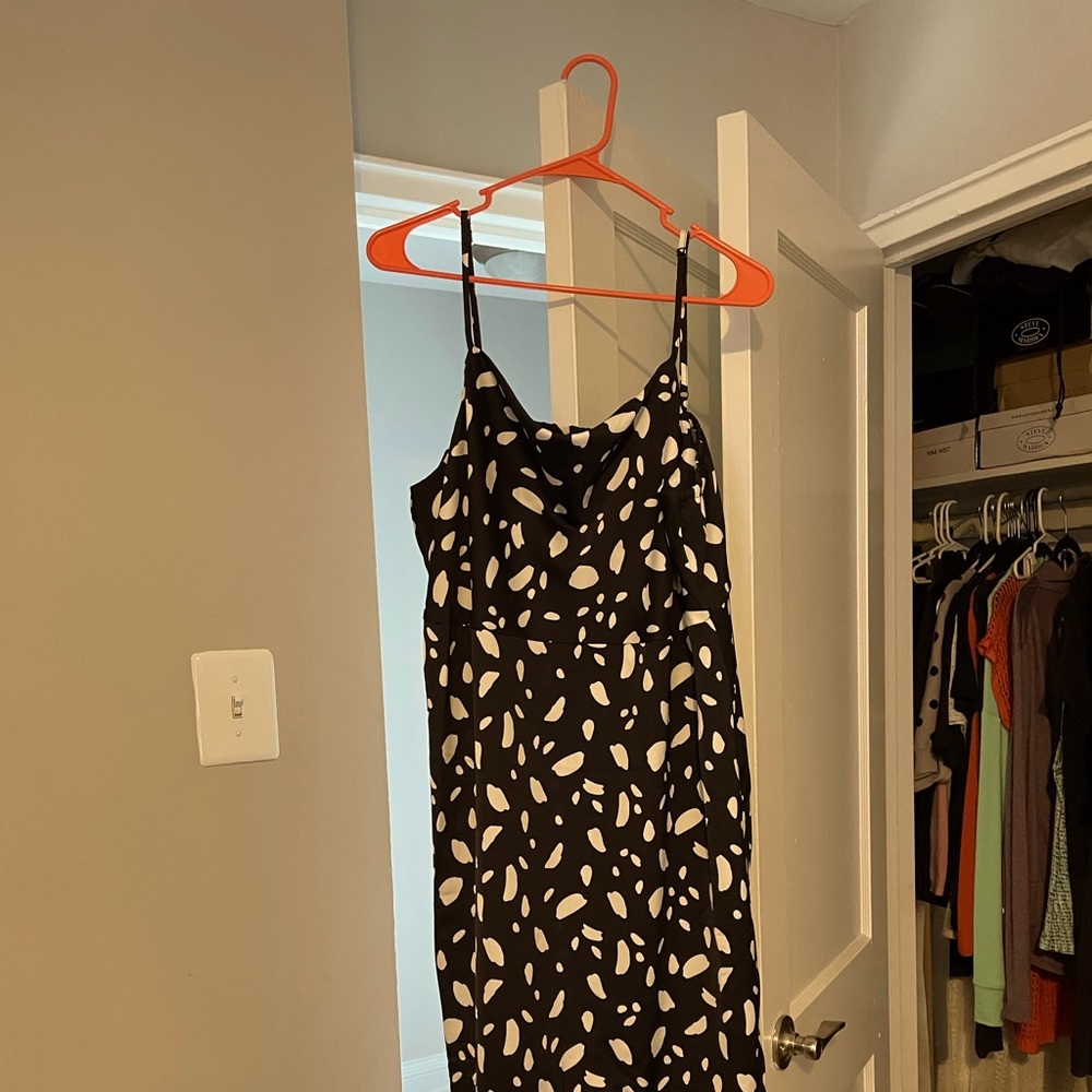 Old navy dress polka dot black